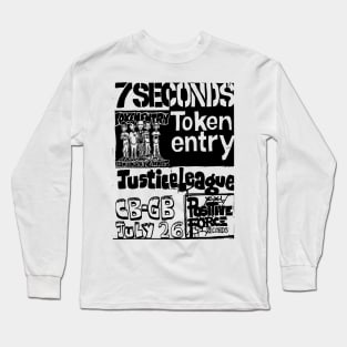 7 Seconds / Token Entry Hardcore Flyer Long Sleeve T-Shirt